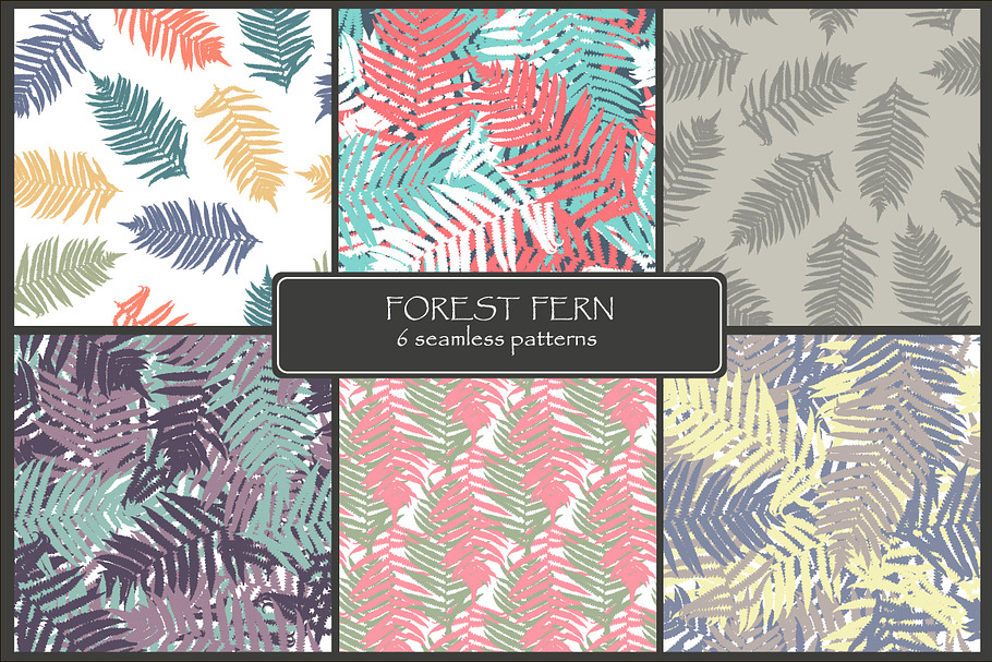 Vivid branches fern forest in Patterns - product preview 8