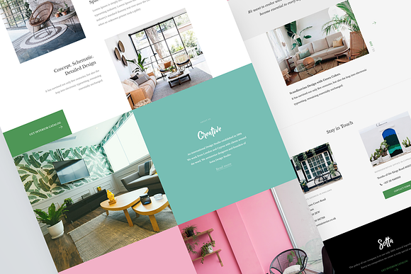 Interior Design Website PSD Template in Landing Page Templates - product preview 2