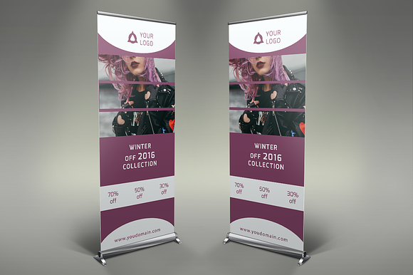 Fashion Style - Roll Up Banners in Presentation Templates - product preview 2