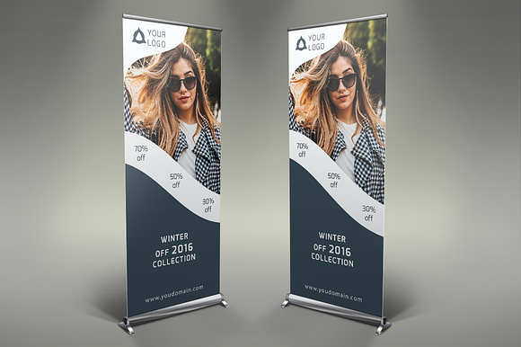 Fashion Style - Roll Up Banners in Presentation Templates - product preview 4