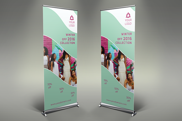 Fashion Style - Roll Up Banners in Presentation Templates - product preview 6