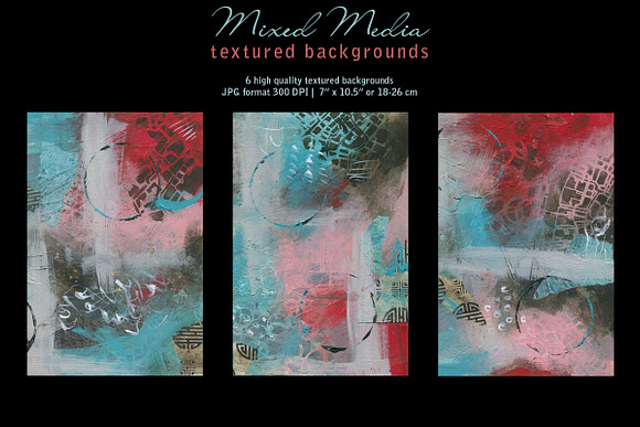 Textured Mixed Media Backgrounds in Textures - product preview 3