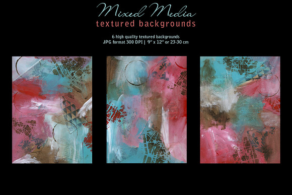 Textured Mixed Media Backgrounds in Textures - product preview 4