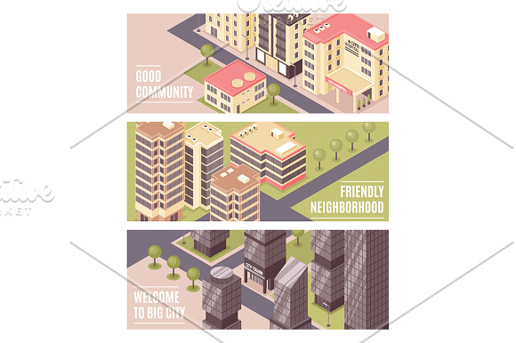 Big City Isometric Set in Illustrations - product preview 5