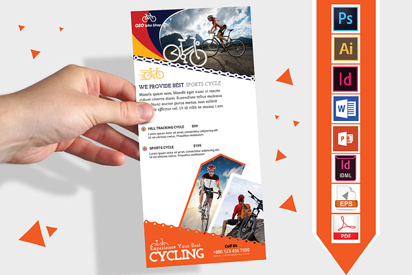 Rack Card | Cycle Shop DL Flyer V-02