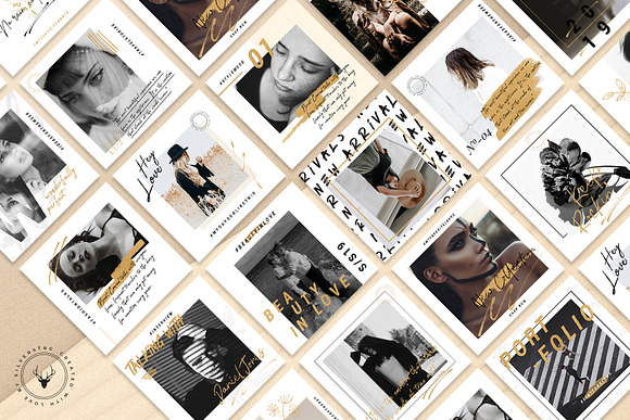 #InstaGold Minimal Instagram Posts in Instagram Templates - product preview 1
