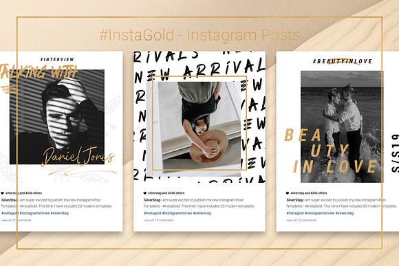 #InstaGold Minimal Instagram Posts in Instagram Templates - product preview 6