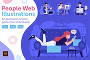 Web Marketing People Illustrations