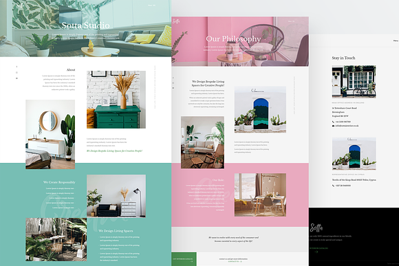 Interior Design Website PSD Template in Landing Page Templates - product preview 3