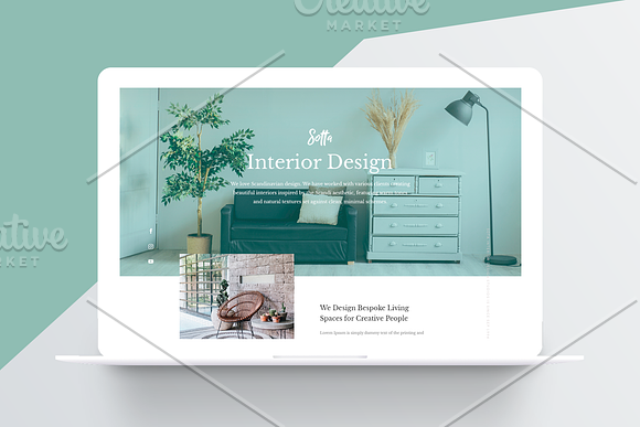 Interior Design Website PSD Template in Landing Page Templates - product preview 5