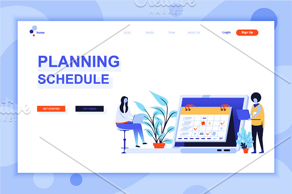Flat Design Landing Page Templates in Web Elements - product preview 15