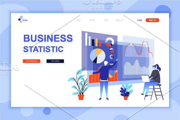 Flat Design Landing Page Templates in Web Elements - product preview 18