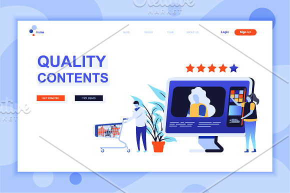 Flat Design Landing Page Templates in Web Elements - product preview 21