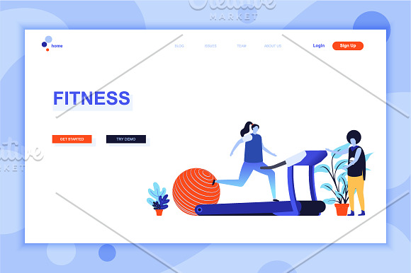 Flat Design Landing Page Templates in Web Elements - product preview 27