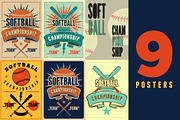 Softball Championship vintage poster