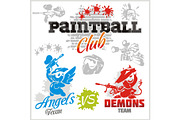 Paintball emblem and logo - vector