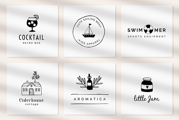 100 SUMMER hand drawn icons & logos in Illustrations - product preview 8