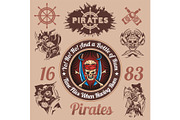 Pirate themed design elements -