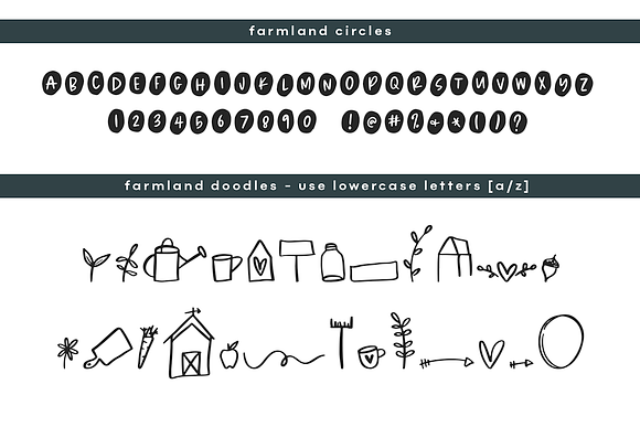 Farmland Fresh Duo and Doodles Font in Script Fonts - product preview 16