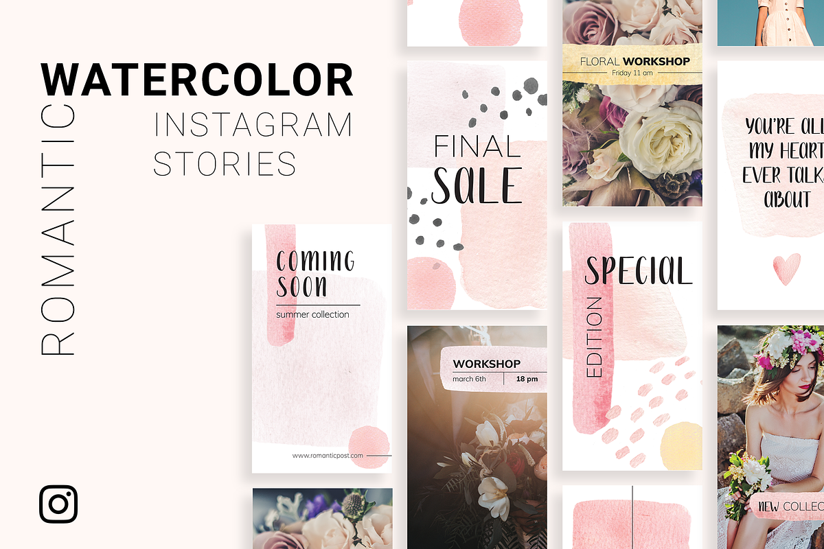 Romantic Instagram Stories Template in Instagram Templates - product preview 8