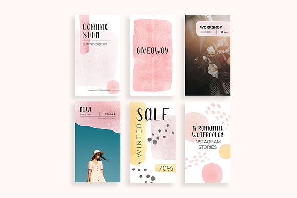 Romantic Instagram Stories Template in Instagram Templates - product preview 3