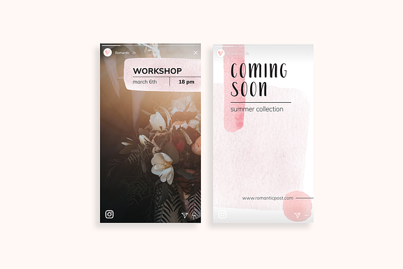 Romantic Instagram Stories Template in Instagram Templates - product preview 4