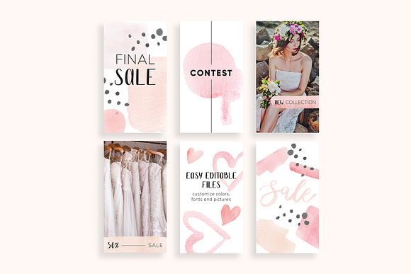 Romantic Instagram Stories Template in Instagram Templates - product preview 5