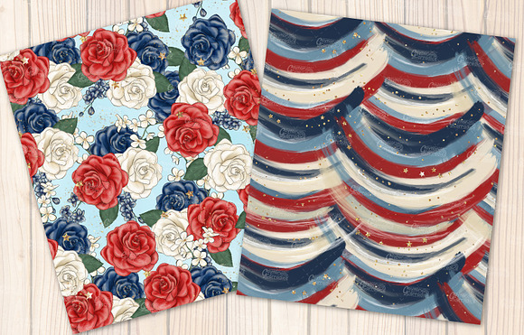 4th of July seamless pattern set in Patterns - product preview 2