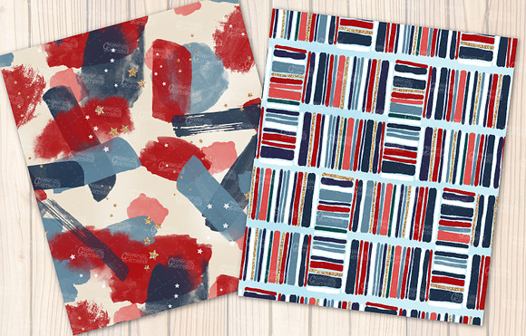 4th of July seamless pattern set in Patterns - product preview 6