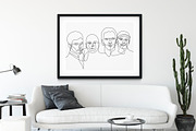 Coldplay one line print, poster