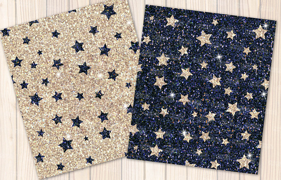 4th of July seamless glitter set in Textures - product preview 2