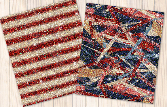 4th of July seamless glitter set in Textures - product preview 4