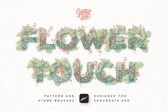 Flower Touch Procreate Brushes in Photoshop Brushes - product preview 1