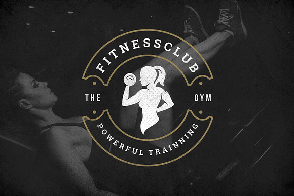Retro Fitness & Gym Logos Set in Logo Templates - product preview 4
