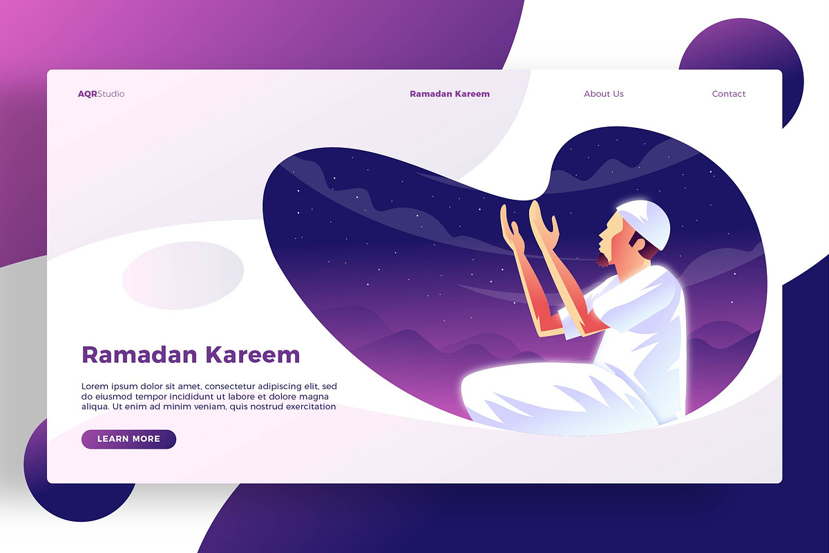 Ramadan Man - Banner & Landing page in Web Elements - product preview 8