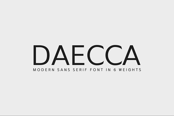 Daecca Sans Serif Font Family