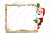 Santa Claus Sign Christmas Cartoon