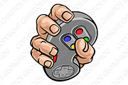 Gamer Hand Holding Video Gaming Game