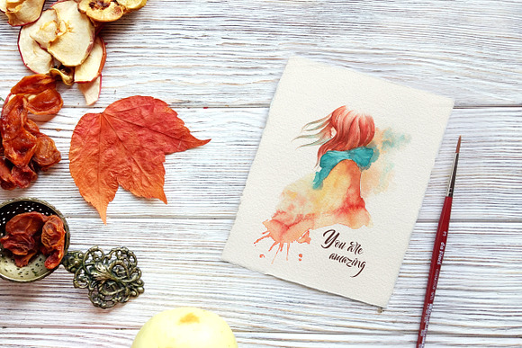 Ginger Girls: Watercolor SET in Illustrations - product preview 5