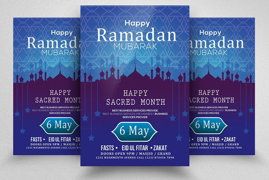 Happy Ramadan Psd Flyer Template in Flyer Templates - product preview 8