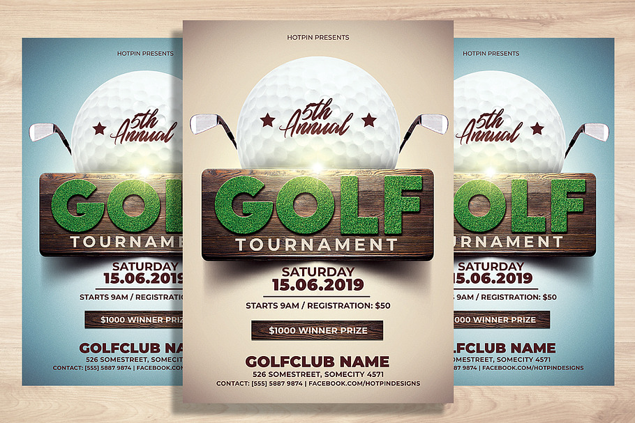 Golf Tournament Flyer Template in Flyer Templates - product preview 8