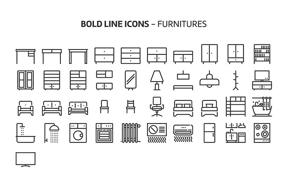 Bold Line Icons in Text Message Icons - product preview 70