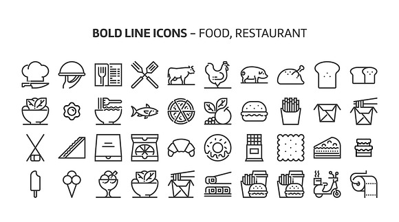 Bold Line Icons in Text Message Icons - product preview 76