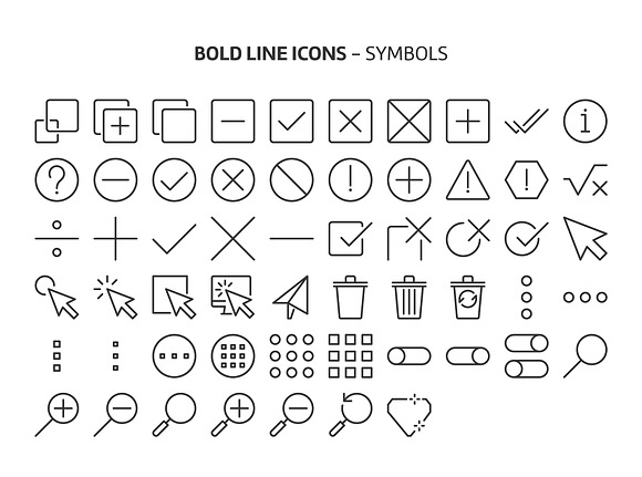 Bold Line Icons in Text Message Icons - product preview 77