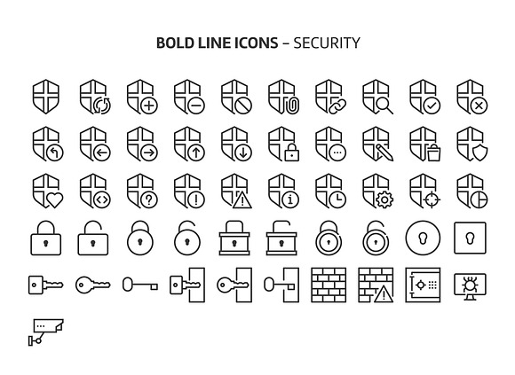 Bold Line Icons in Text Message Icons - product preview 80