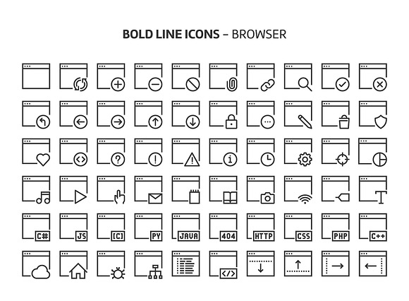 Bold Line Icons in Text Message Icons - product preview 81