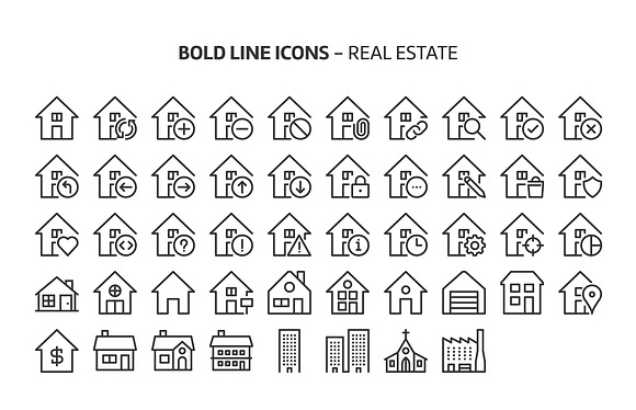 Bold Line Icons in Text Message Icons - product preview 90