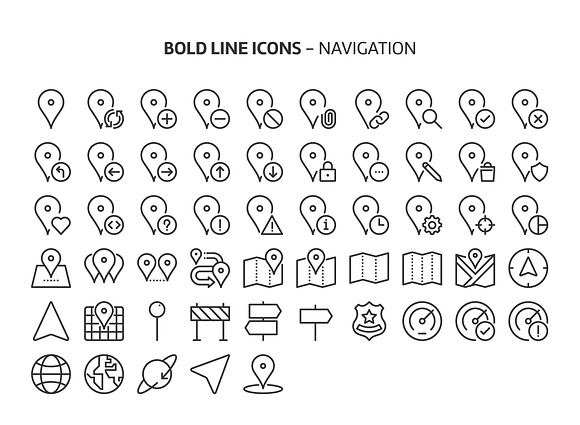 Bold Line Icons in Text Message Icons - product preview 99
