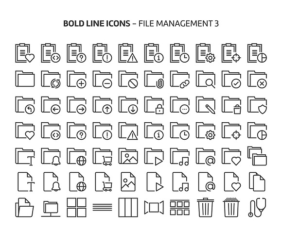 Bold Line Icons in Text Message Icons - product preview 100