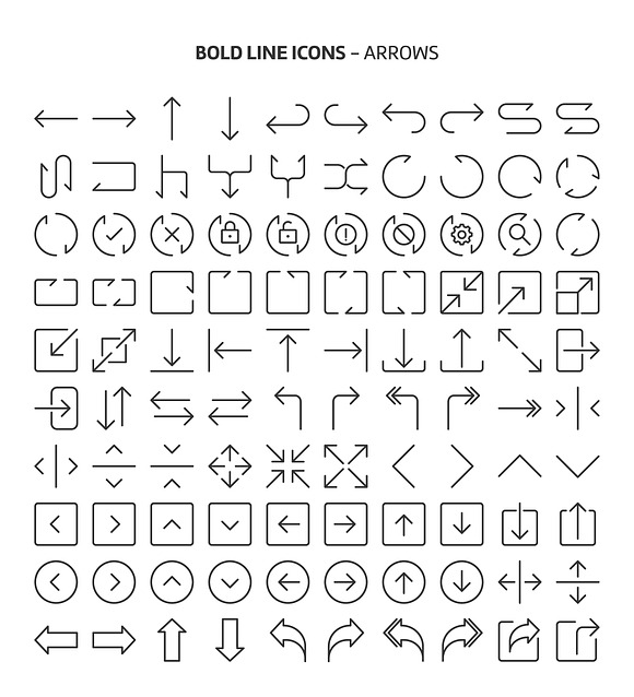 Bold Line Icons in Text Message Icons - product preview 101